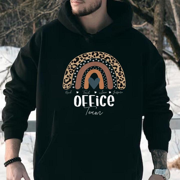 Leopard Rainbow Teacher Student School Office Team t-shirt hoodie