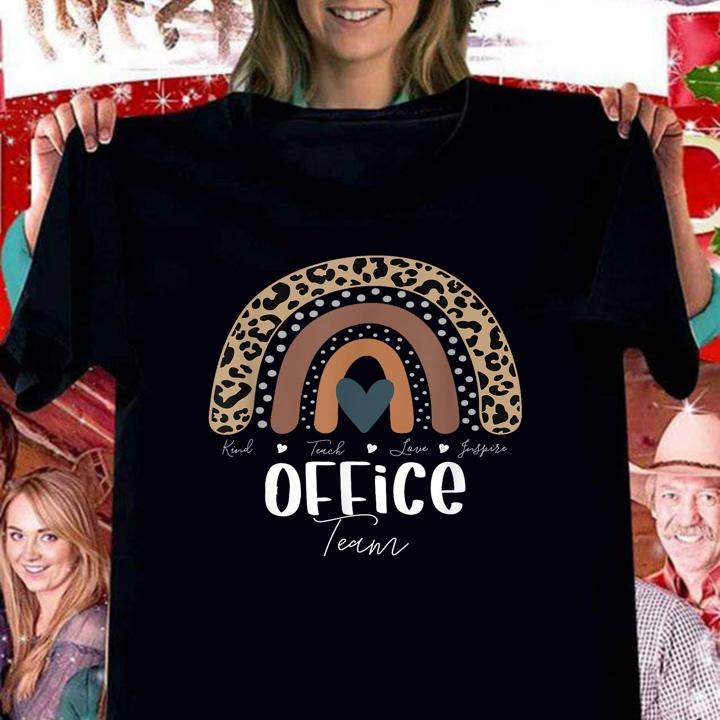Leopard Rainbow Teacher Student School Office Team t-shirt woman shirt