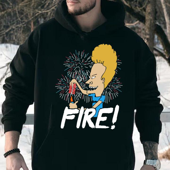 Firework Beavis and Butt Head Fire t-shirt hoodie