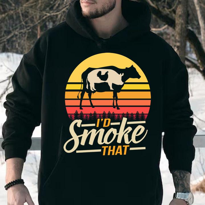id smoke that Grilling Barbecue BBQ Vintage t-shirt hoodie