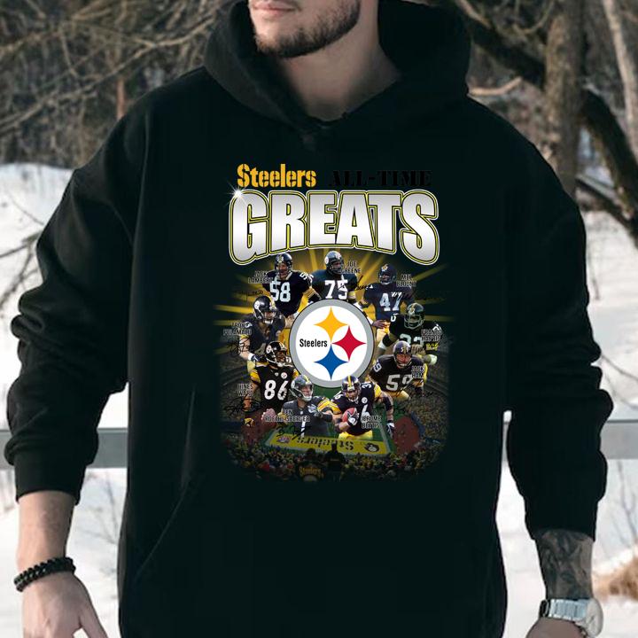 Steelers all-time greats signatures t-shirt hoodie