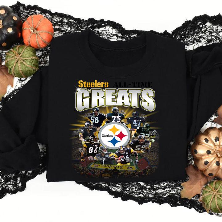 Steelers all-time greats signatures t-shirt sweatshirt