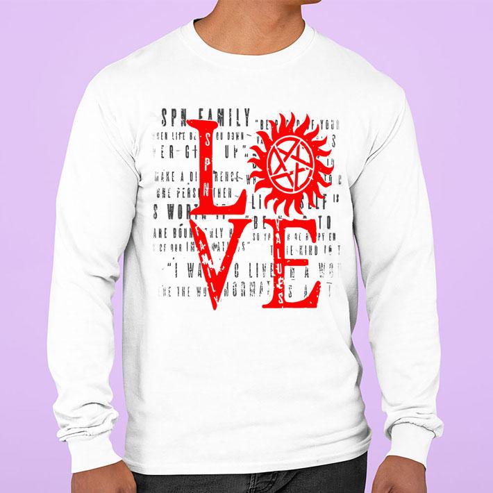 Stands Spn Family Love Shirt Back For Limited Time t-shirt sweatshirt