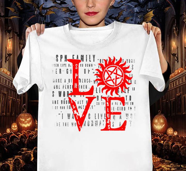 Stands Spn Family Love Shirt Back For Limited Time t-shirt woman shirt