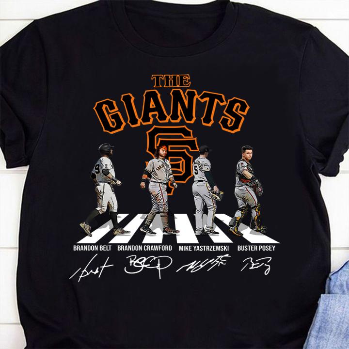 The Giants Abbey Road San Francisco Giants Signatures t-shirt shirt