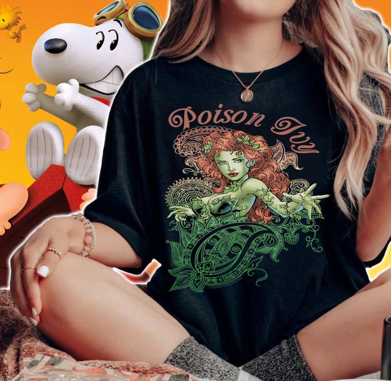 Justice League Poison Ivy Paisley t-shirt woman shirt