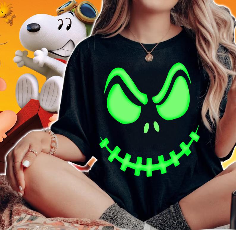Pumpkin King - Halloween Spooky Skeleton Face t-shirt woman shirt