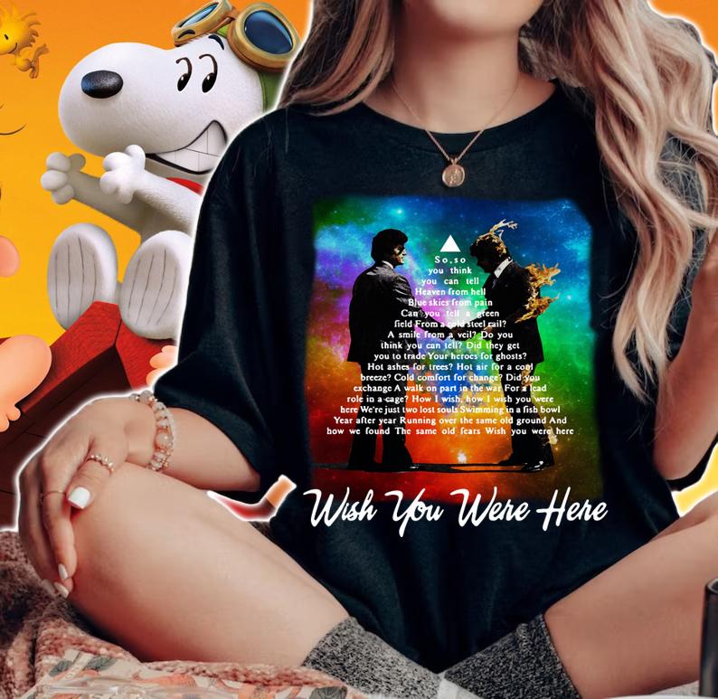 Wish you were here lyrics Pink Floyd albums t-shirt woman shirt