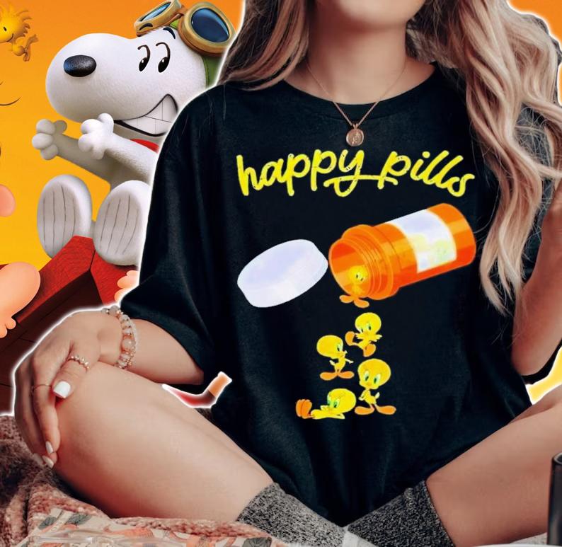 Happy pills Tweety shirt t-shirt woman shirt