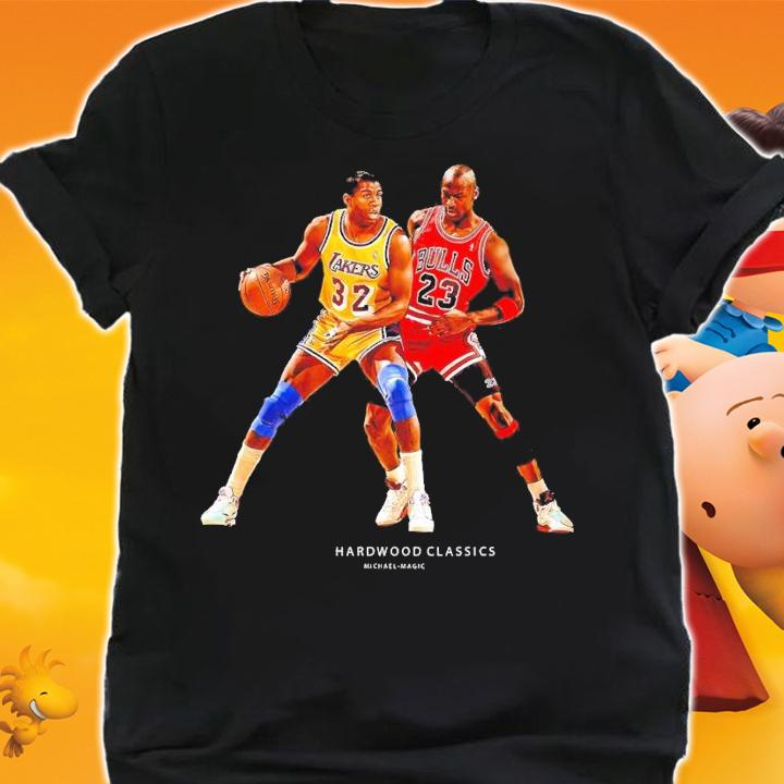 Magic Johnson vs Michael Jordan shirt t-shirt shirt