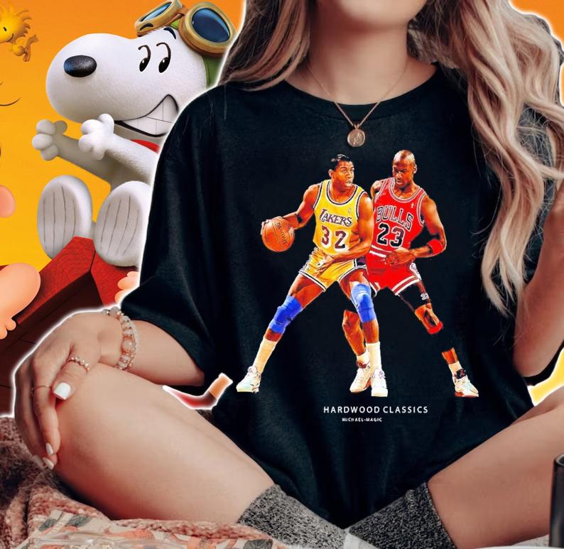 Magic Johnson vs Michael Jordan shirt t-shirt woman shirt