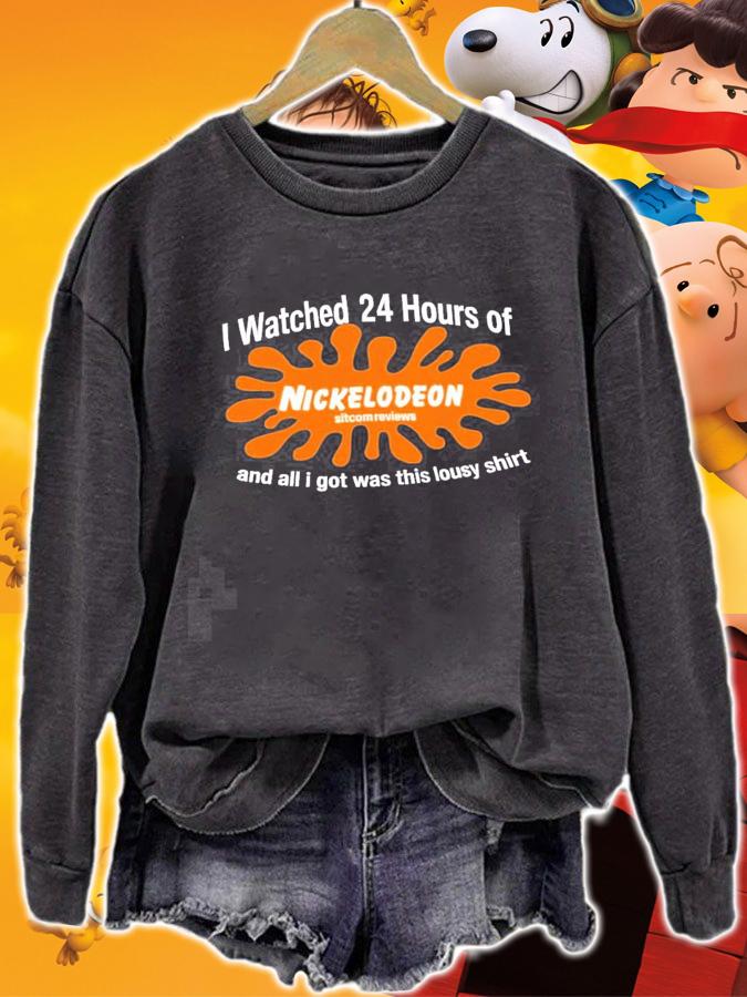 Nickelodeon Sitcom Reviews I watched 24 hours of and all I got was this lousy logo new shirt t-shirt sweatshirt