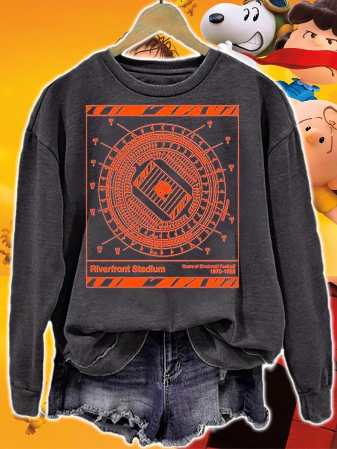 Cincinnati football riverfront blueprint shirt t-shirt sweatshirt