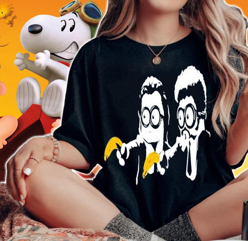 Mib Minions Banana Guns Mashup T-Shirt t-shirt woman shirt