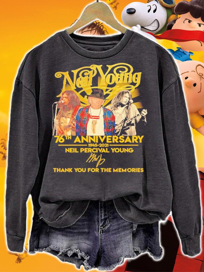 Neil Young 76th anniversary 1945 2021 shirt t-shirt sweatshirt