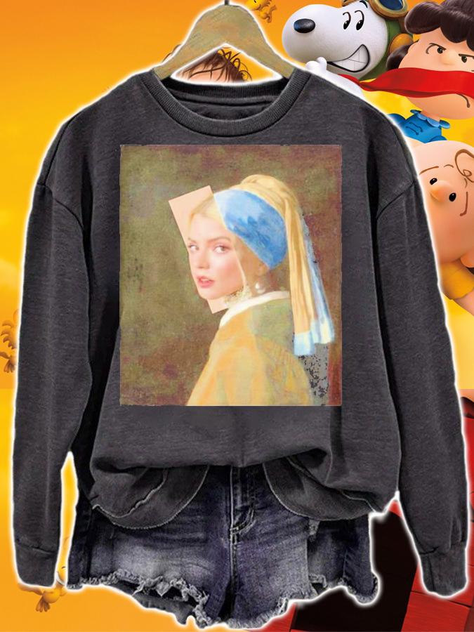 Anya Taylorjoy Girl With A Pearl Earring T-Shirt t-shirt sweatshirt