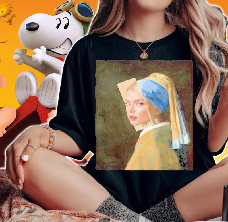 Anya Taylorjoy Girl With A Pearl Earring T-Shirt t-shirt woman shirt