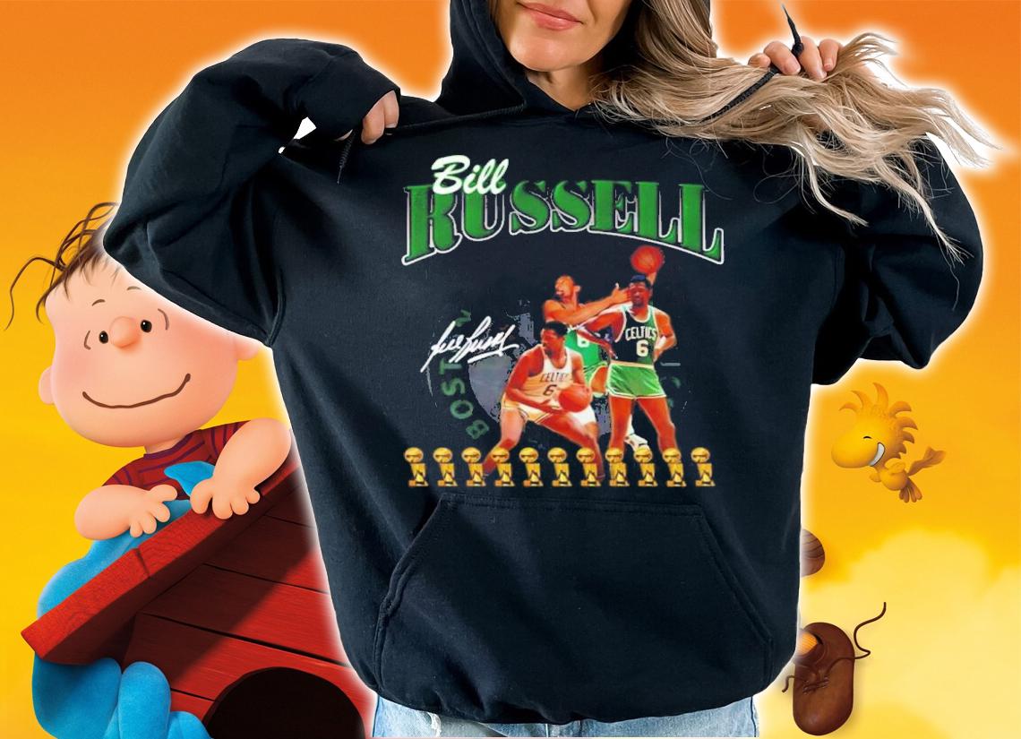 Bill Russell Boston Celtics Basketball Signature Shirt t-shirt hoodie