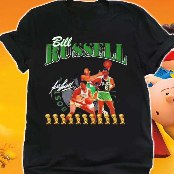 Bill Russell Boston Celtics Basketball Signature Shirt t-shirt shirt