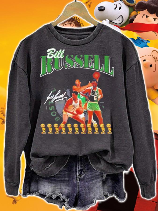 Bill Russell Boston Celtics Basketball Signature Shirt t-shirt sweatshirt