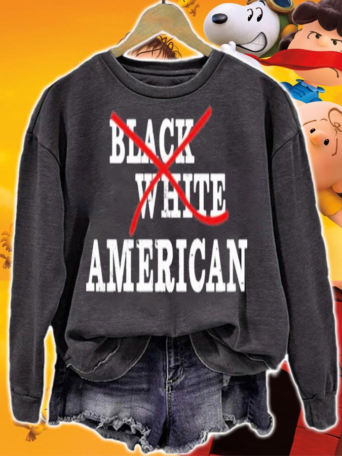 Black White American T-Shirt t-shirt sweatshirt