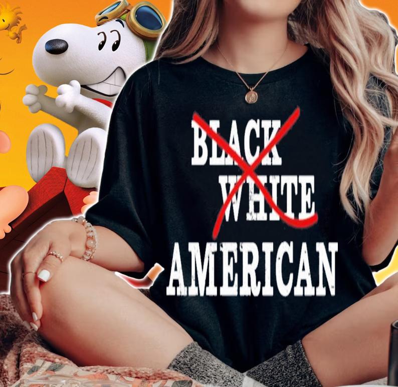 Black White American T-Shirt t-shirt woman shirt