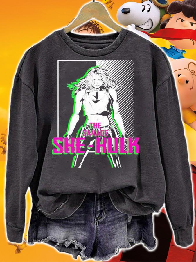 Marvel The Savage She-Hulk Color Pop Half & Half Shirt t-shirt sweatshirt