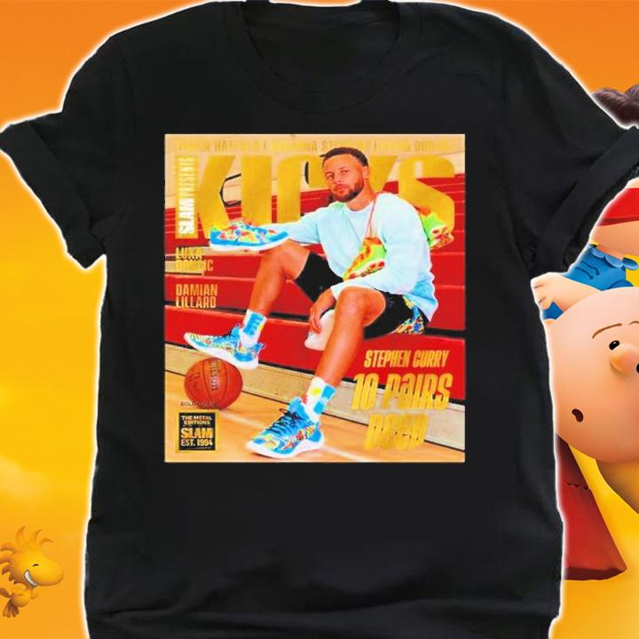 SLAM Present KICKS Stephen Curry 10 Pairs Deep Shirt t-shirt shirt