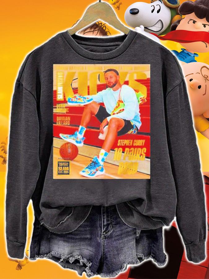SLAM Present KICKS Stephen Curry 10 Pairs Deep Shirt t-shirt sweatshirt