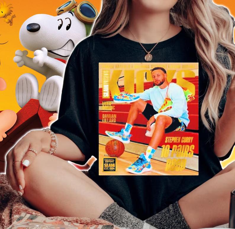 SLAM Present KICKS Stephen Curry 10 Pairs Deep Shirt t-shirt woman shirt
