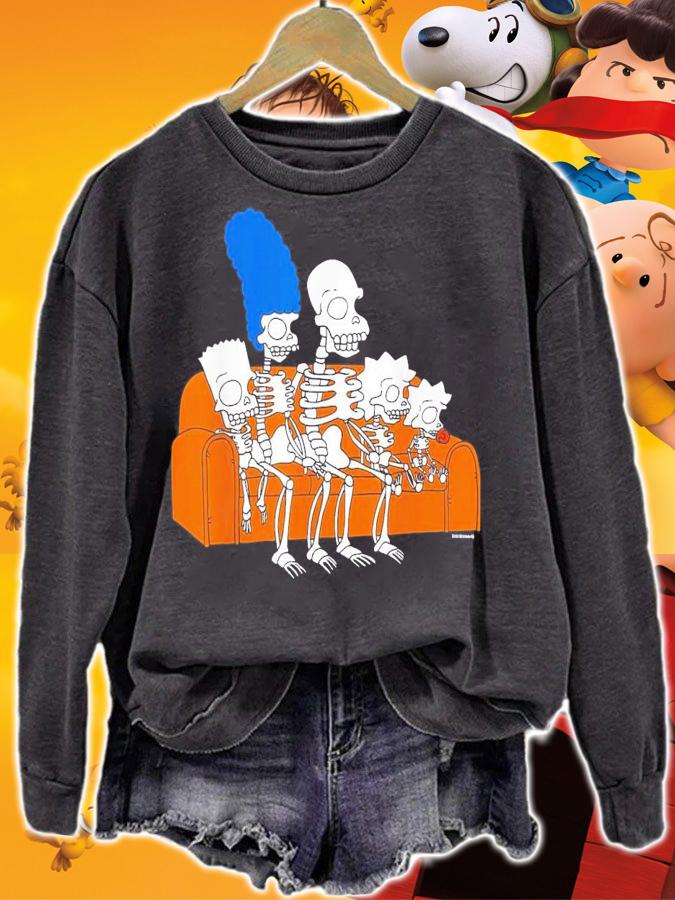 The Simpsons Skeletons Treehouse of Horror Couch Gag T-Shirt t-shirt sweatshirt