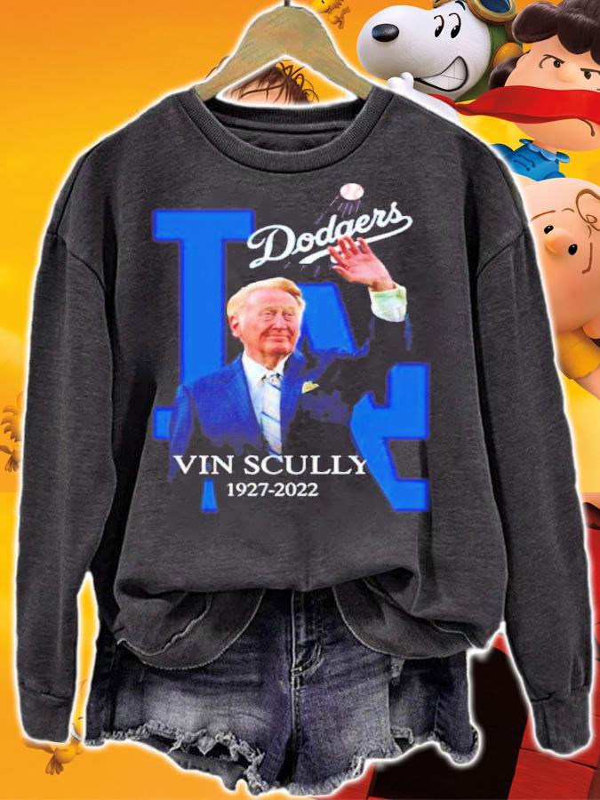 Vin Scully 1927-2022 Forever The Voice Of The Dodgers Shirt t-shirt sweatshirt