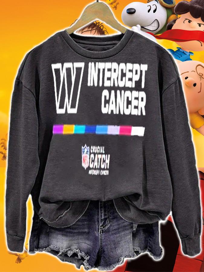 Washington Commanders Intercept Cancer NFL Crucial Catch 2022 Shirt t-shirt sweatshirt