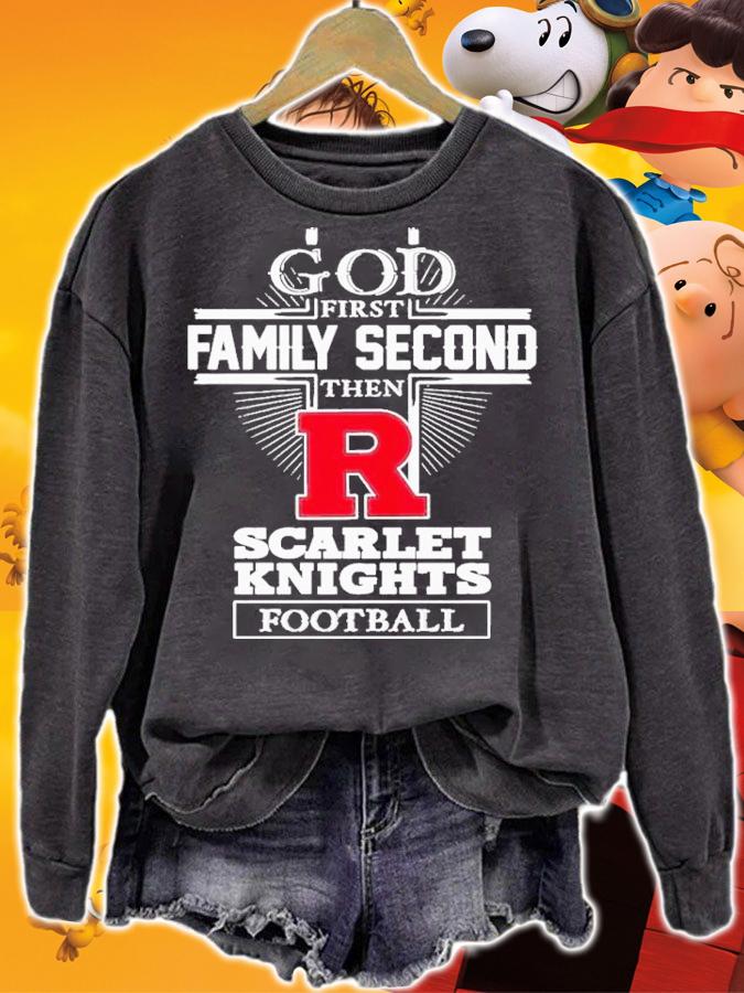 God First Family Second Then Scarlet Knights Football 2022 Shirt t-shirt