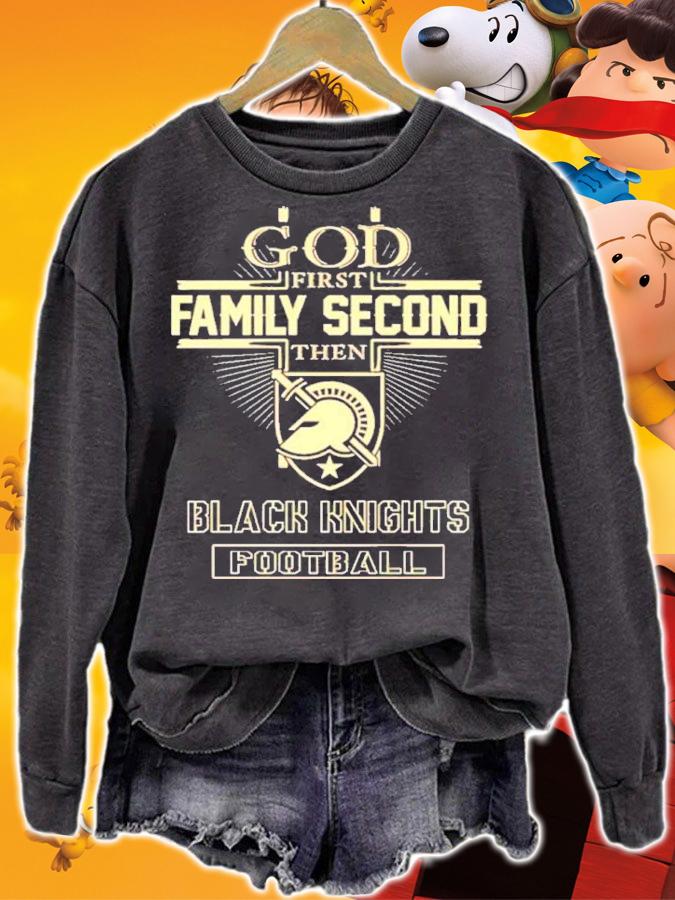 God First Family Second Then UCF Black Knights Football Shirt t-shirt sweatshirt
