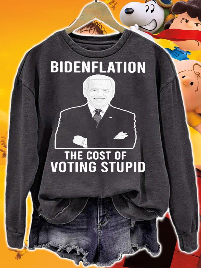 Joe Biden Bidenflation The Cost Of Voting Stupid 2022 T-Shirt t-shirt sweatshirt