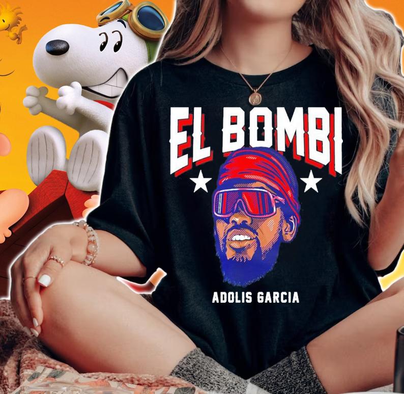 Licensed Adolis Garcia El Bombi Adolis Garcia T-Shirt t-shirt woman shirt
