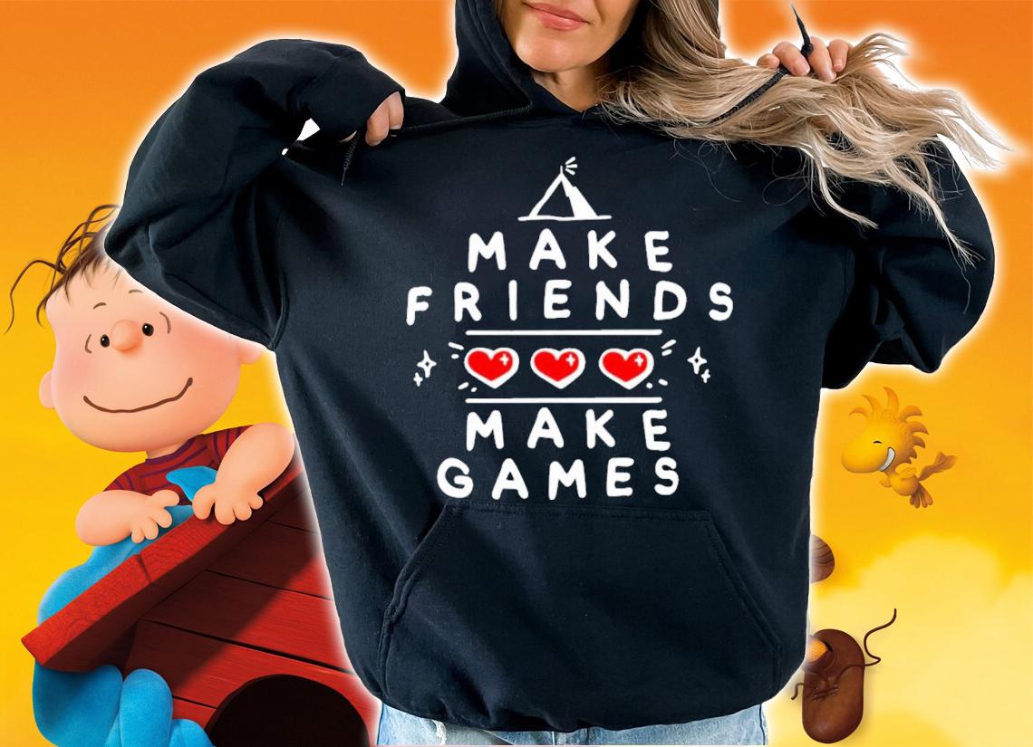 Make Friends Make Games T-Shirt t-shirt