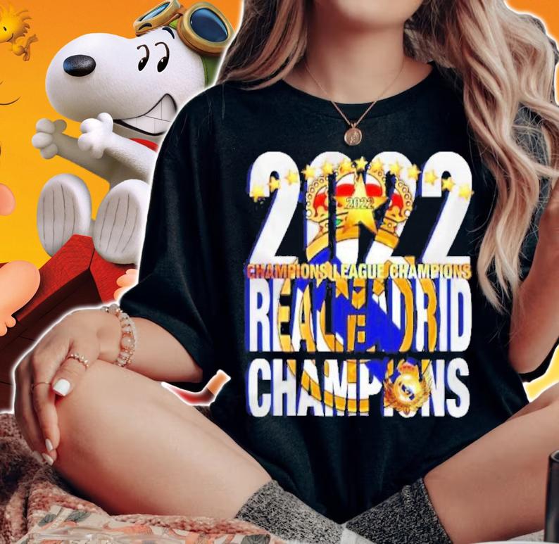 Real Madrid 2022 Team Champions League Shirt t-shirt woman shirt