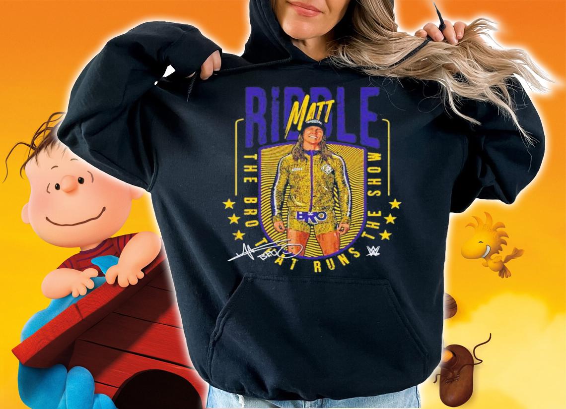 Riddle Run The Show WWE Signature Shirt t-shirt hoodie