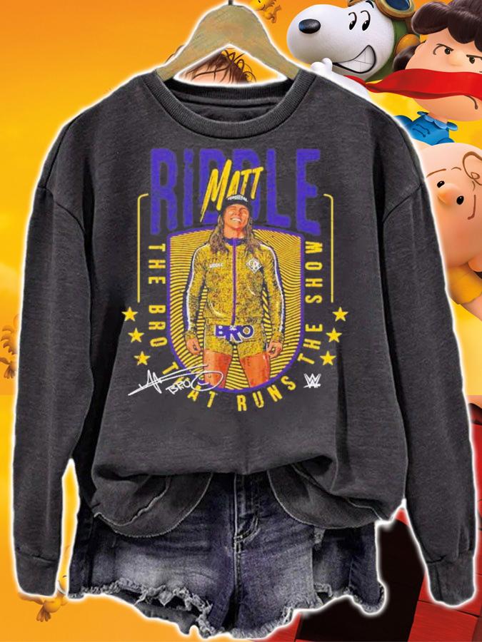 Riddle Run The Show WWE Signature Shirt t-shirt sweatshirt