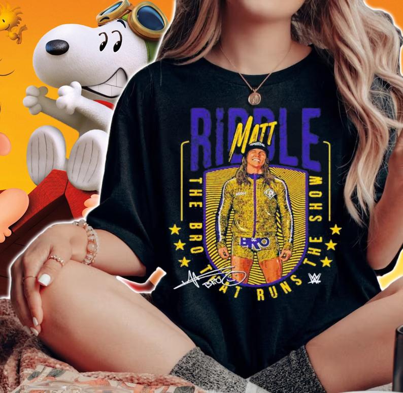 Riddle Run The Show WWE Signature Shirt t-shirt woman shirt