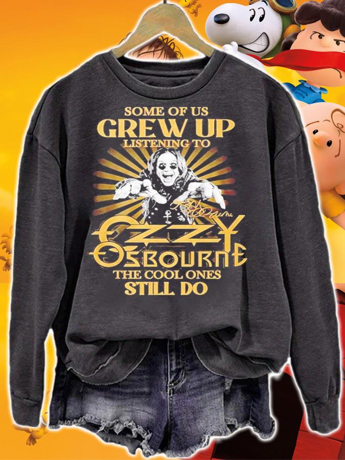 Some Of Us Grew Up Listening To Ozzy Osbourne The Cool Ones Still Do Signature Shirt t-shirt