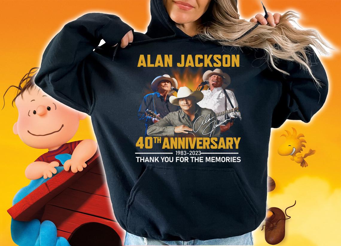Alan Jackson 40th Anniversary 1983-2023 Thank You For The Memories t-shirt hoodie