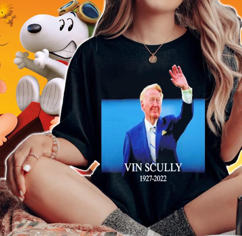Vin Scully 1927-2022 Los Angeles Dodgers MLB Shirt t-shirt woman shirt