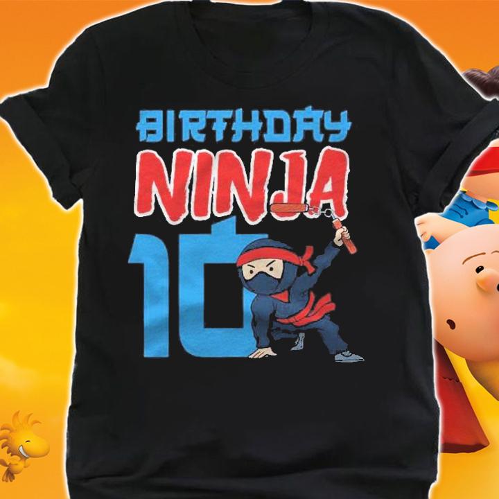 10 Years Old 10Th Ninja Birthday Boys Party Martial Art Gift Shirt t-shirt shirt