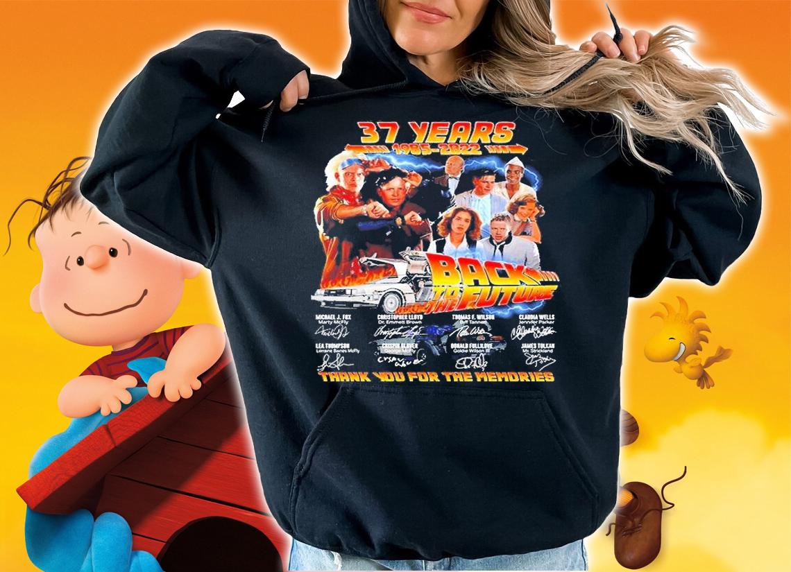 37 Years 1958 2022 Back To The Future Thank You For The Memories T-Shirt t-shirt hoodie