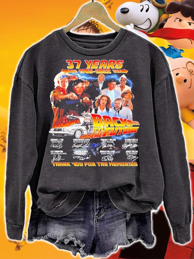 37 Years 1958 2022 Back To The Future Thank You For The Memories T-Shirt t-shirt sweatshirt