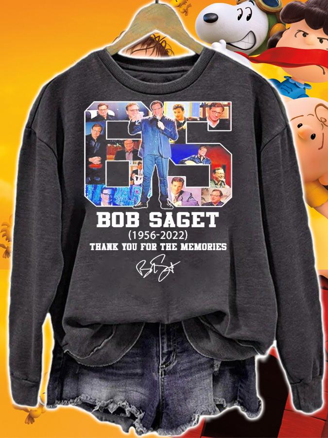 65 Years Bob Saget 1956 2022 Thank You For The Memories Signature T-Shirt t-shirt sweatshirt