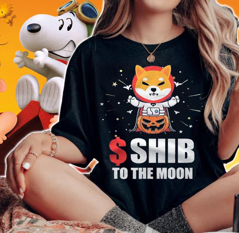 $Shib To The Moon Shiba Inu Token Coin Astronaut Pumpkin Shirt t-shirt woman shirt